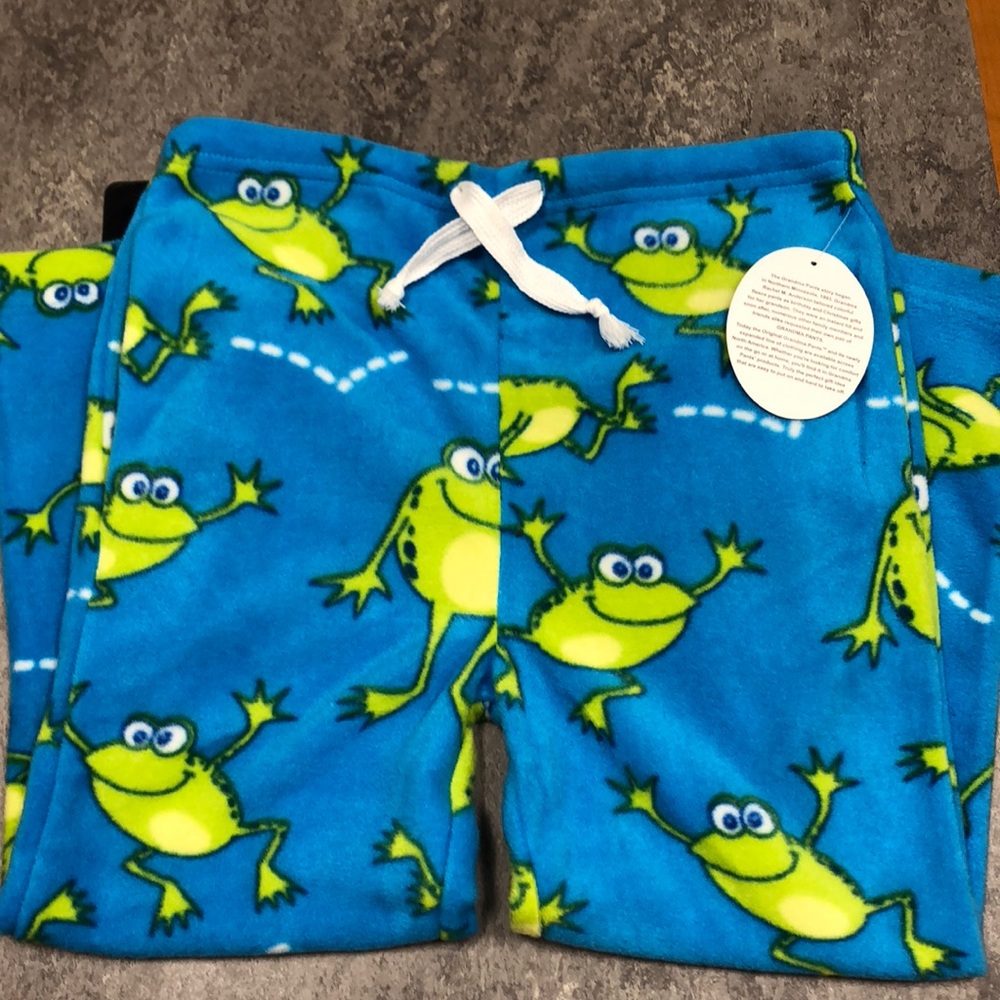 XS Please frog kids pajama grandma pants ☘️
